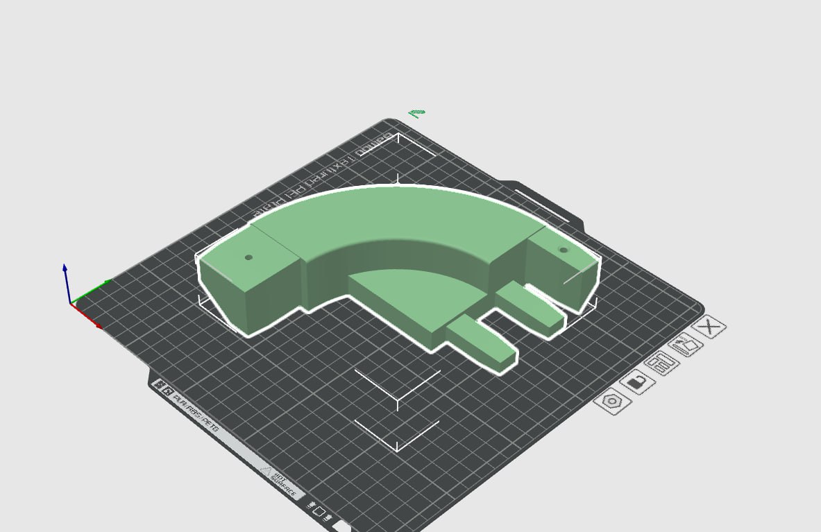 Reverse-engineered three-dimensional part prepared in slicer software